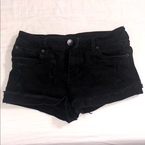 Black Jean shorts